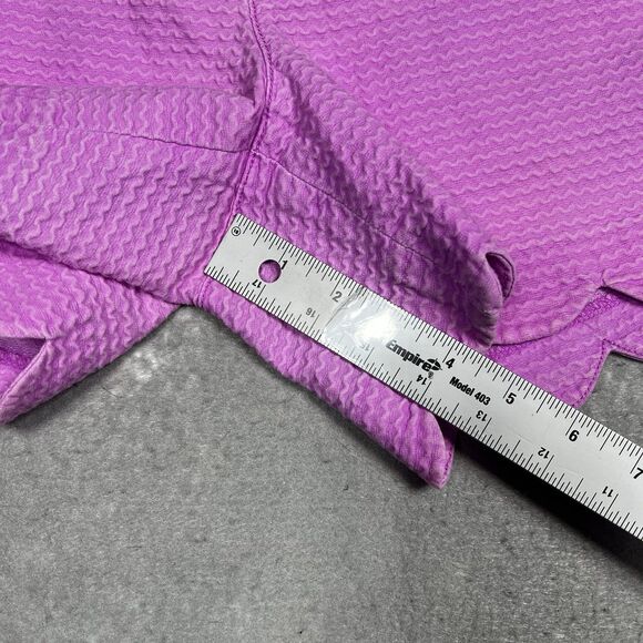 Lilly Pulitzer Shorts Buttercup Knit Womens 6 Purple Stretched Pockets Scalloped - Picture 7 of 14